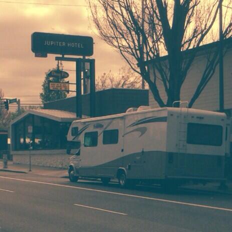 Thx <a href="/jupiterpdx/">Jupiter Hotel & Jupiter NEXT</a> for letting me crash this thing in your bus spot. See u soon