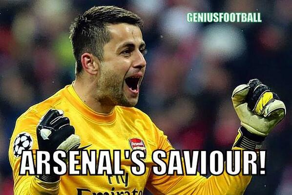 TheClubPark's tweet photo. Fabianski beast! http://t.co/b96NhRCqIa