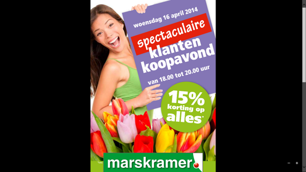 EXTRA #KOOPAVOND!  WOENSDAG 16 APRIL 2014!  VAN 18:00 TOT 20:00 BIJ #MARSKRAMER GROOTEGAST! 15% #KORTING!
