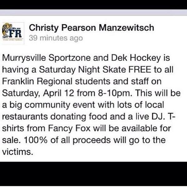 PaigeHyland1's tweet photo. for all the franklin regional students 👌 #prayforFR http://t.co/2oWWFFNhWH