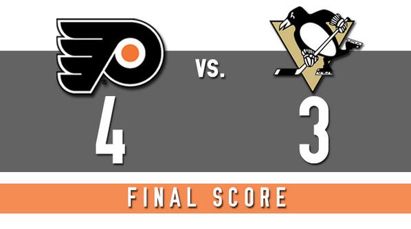 NHLFlyers's tweet photo. GOAL!!! Streit puts an end to this one and the #Flyers clinch the 3rd playoff slot to face NYR in Round 1 #ClutchTime http://t.co/nSD7j86CSM