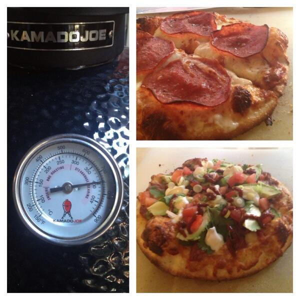 Amazing pizza at home on my @kamadojoe from @bonfireurban. Im ruined for delivery pizza now.