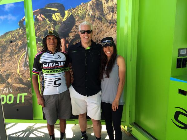 Woo-Hoo, superstars Pua Mata and  Tinker of Sho-Air Cannondale at Sea Otter Classic! #Sho-Air Cannondale