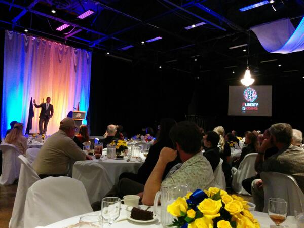 crossmage's tweet image. Busy day at the Texas Libertarian Convention. Now enjoying Ben Swann's presentation. #libertyisrising