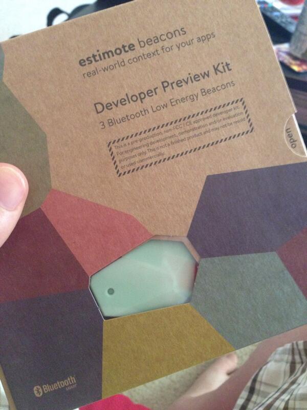 nicktea's tweet image. Time to start my #AdventureTime in #contextualComputing #ibeacon #developing @Estimote @Yeti_Media @VibrandApp