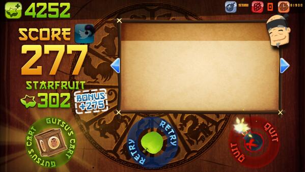 ProGradeDesign's tweet image. I scored 277 points in Fruit Ninja's Arcade Mode for iPhone! bit.ly/s28E3O