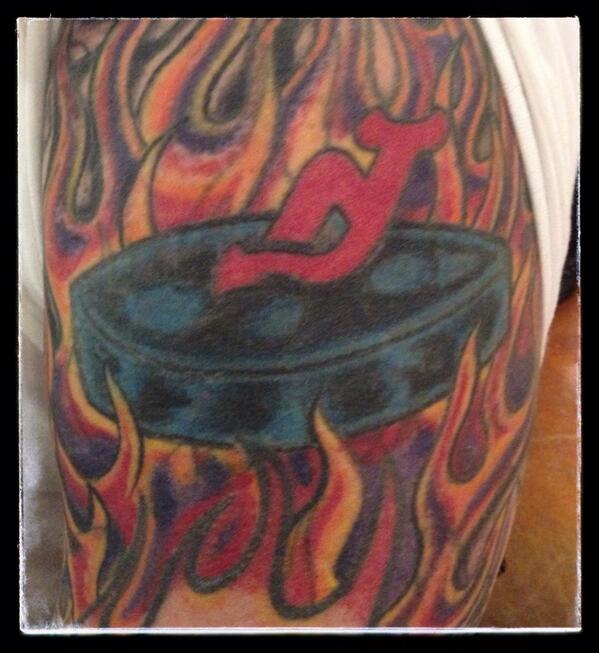 hughweber1's tweet photo. Next time you see me @NHLDevils game share your Devils ink #devils4ever http://t.co/ZkIYaE5tV4