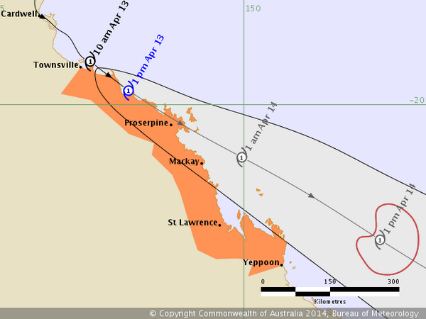 9NewsAUS's tweet image. UPDATE: #TCIta moving SE at 26km/h. Cyclone WARNING current for coastal areas from #Townsville to #Yeppoon #9News