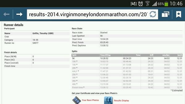 BGSeng's tweet image. On for a 3hr 25min finish... #mrgriffin #LondonMarathon