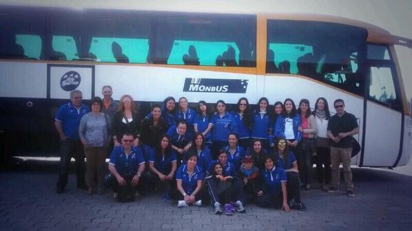 SMiguelFF's tweet photo. La afición y el equipo del San Miguel C.F. están de camino a la coruña #VamosSanMiguel http://t.co/Bsb4l5UxzS