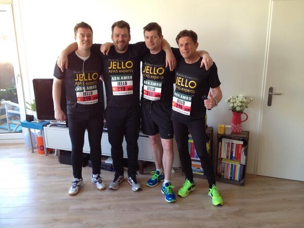 Jello is klaar voor estafette marathon rdam #AFAS #afasexpert
