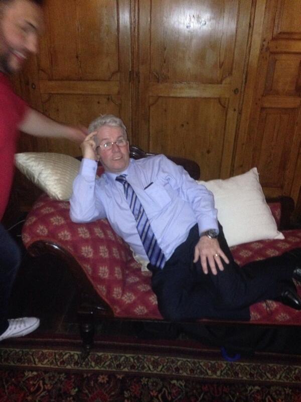 Sales manager #paddydave kickin back and relaxing after a great lunch from the gourmet express kitchen 😋