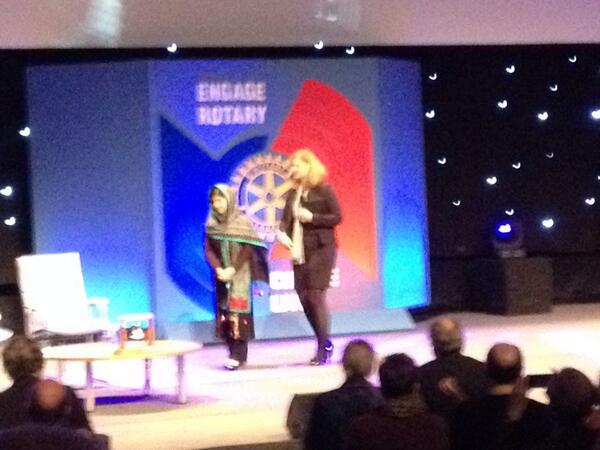 Standing ovation for Malala Yousafazi <a href="/RotaryRIBI/">Rotary GB & Ireland</a> Conference #RIBIC14 <a href="/Malala/">Malala Yousafzai</a> <a href="/rotary/">Rotary International</a>