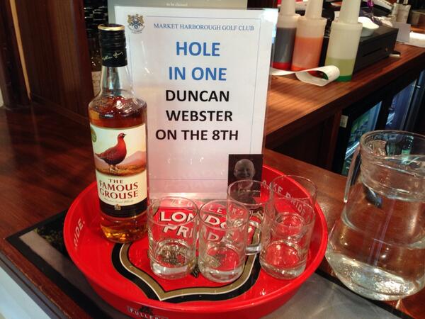 Can't believe it! I got my 4th hole in one today at Market Harborough play with my good friend David Mathews.