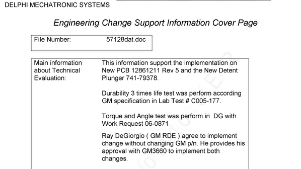 DonnaCBoehme's tweet image. Ruh Roh: #GM Smoking Gun onforb.es/1gpf3sT #RogueEngineer approves change in part w/o new part number.