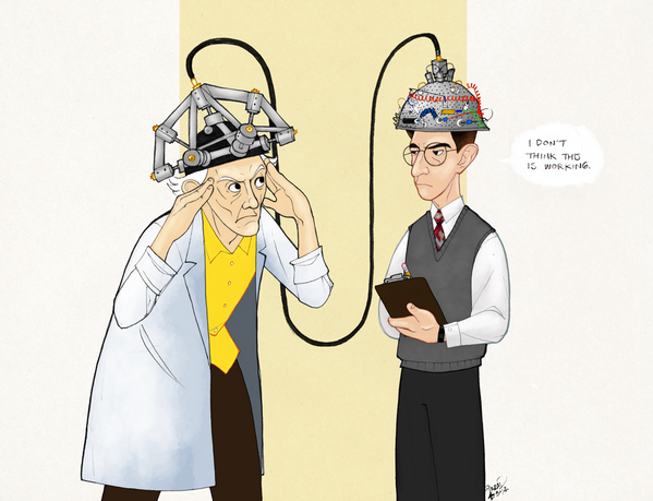 GBNewsdotcom's tweet photo. Dr. Emmett Brown meets Dr. Egon Spengler... GREAT SCOTT!  Pic source: http://t.co/EswbXkG19O http://t.co/e0xH04Zuhi