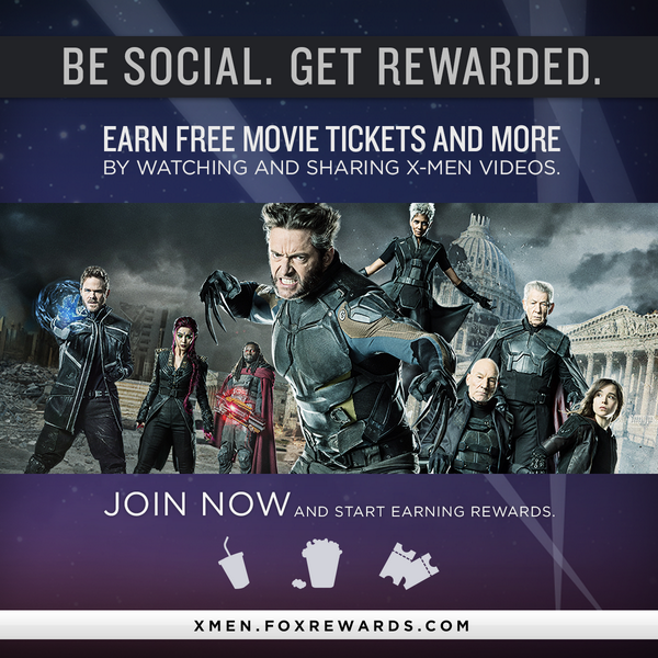XMenMovies's tweet photo. Watch &amp; share #XMen videos to earn free movie tickets &amp; more (US participating theaters only): http://t.co/gt8u8dNp7V http://t.co/8gqQYaMjsY