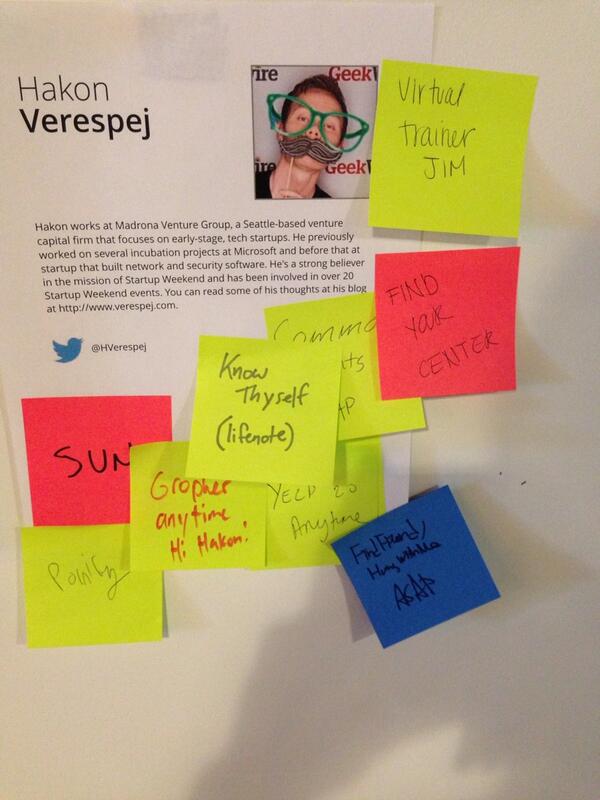 HVerespej's tweet photo. Super pumped to be at #swsea giving feedback to all these great teams. Can't wait to see pitches tonight! @swsea http://t.co/BDGOOQ98Vd
