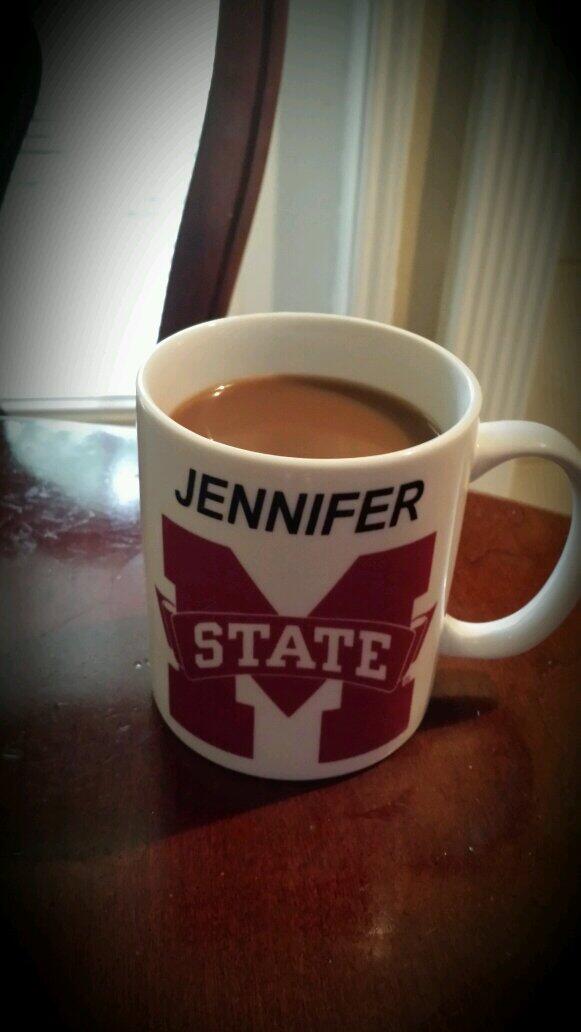 I drink my coffee wrapped in Maroon &amp; White! #HailState #bestpartofwakingup