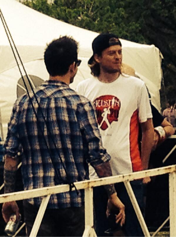 LateFridayBand's tweet image. #PuddleofMud backstage headlining #austin1020