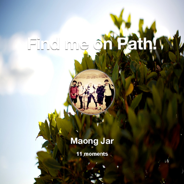 Find me on #Path now! Go to: path.com! #thepersonalnetwork