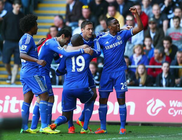 Premier League On Twitter Raising The Ba Demba Ba Celebrates His Opening Goal At The Liberty How Crucial May That Strike Be In The Title Race Http T Co Cniny9yxxz