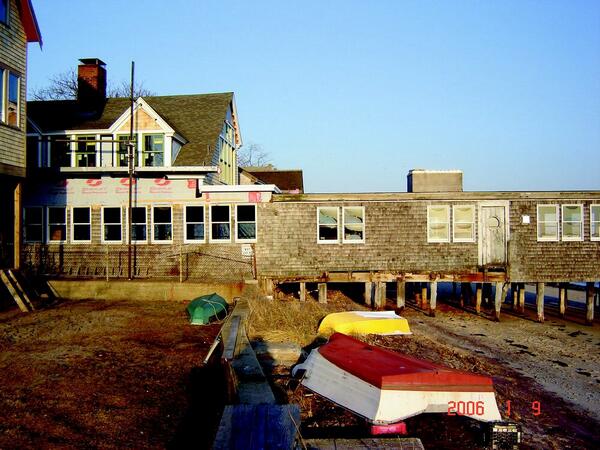 Bourdain's tweet photo. What’s left of the former “Flagship Restaurant” (aka ‘Dreadnaught”) http://t.co/FfsdgM3Bmd