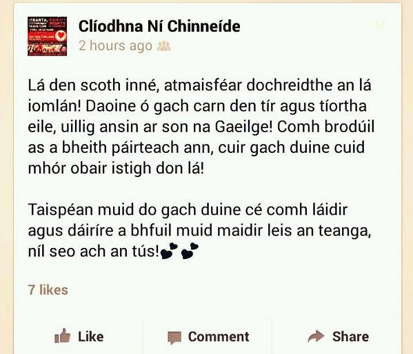 #LáDearg #Gaeilge #BéalFeirste #CeartaCothromasCóir #EqualityRightsFairness