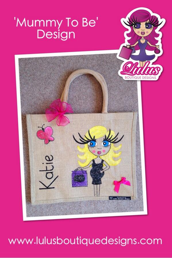 NailDesignByLB's tweet image. #twittersisters 'Mummy to be' design #pregnant #baby From £25 FREE UK P&amp;amp;P #handmade #bag 💖👶💙💎👜lulusboutiquedesigns.com