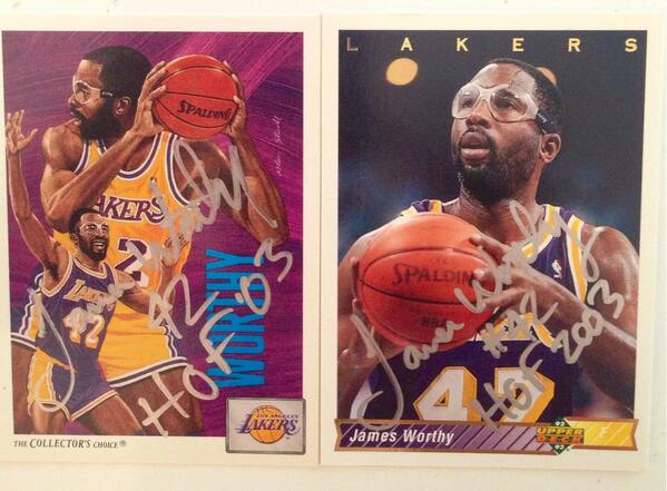 JamesWorthy42's tweet photo. #Lakers game day #contest! For my followers- Win a signed card. 2 winners announced after the game. RT to win. #NBA http://t.co/z7SRFkPfWK