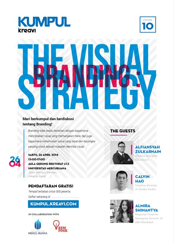 #KumpulKreavi ep10 - Branding : The Visual Strategy ,26 April'14 di Universitas Mercubuana  <a href="/kreavi/">Kreavi</a>