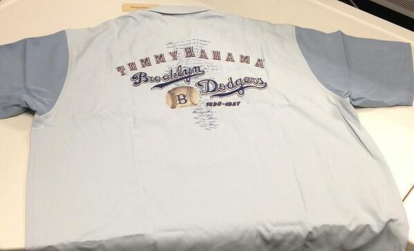 tommy bahama brooklyn dodgers shirt