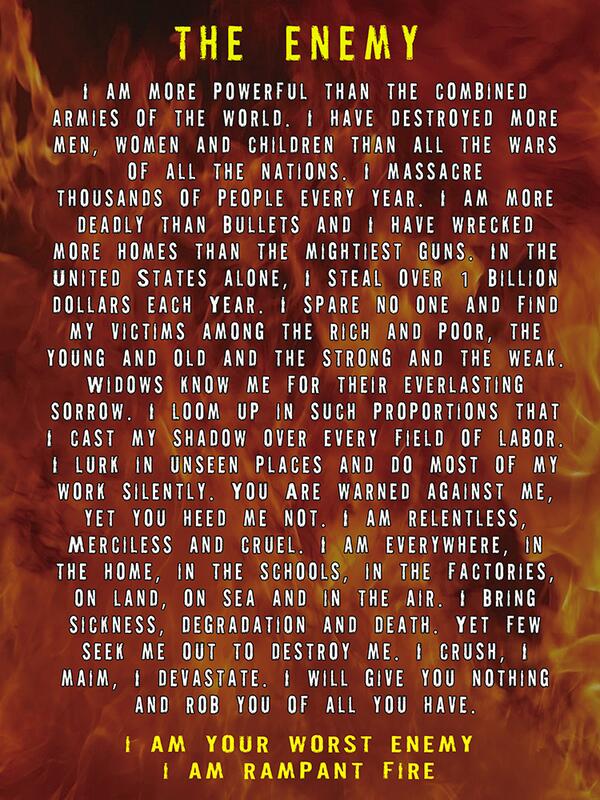 FireHouseRaven's tweet image. Rampant Fire Quote. #firefighter #fire #firefighting #FireDept