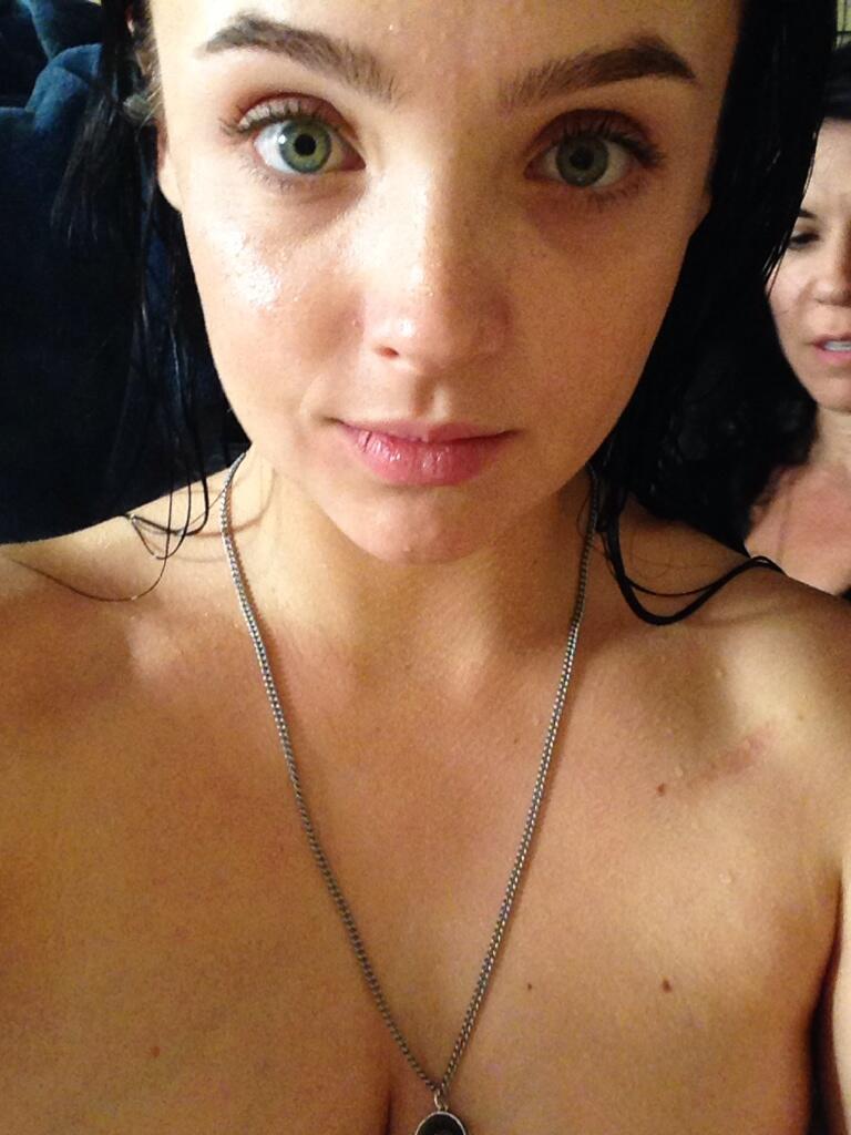 “Selfie from the shower scene covered in glycerin #Crisis” .