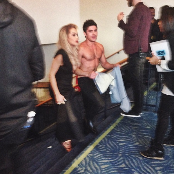 MTV's tweet image. I see you, @ZacEfron. I see you: instagram.com/p/mwKwoyn9Ac/ #MovieAwards