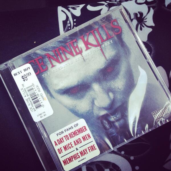 Gots my @ICENINEKILLS CD! Finally! Time to rock out on the car and everywhere I go! #thepredatorbecomestheprey