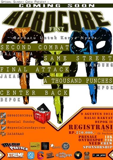 SOON "HARDCORE FEST" 9 Agustus 2014 At.Balai Rakyat II Depok 2 Info <a href="/spesialsundaycr/">SSCrew</a>