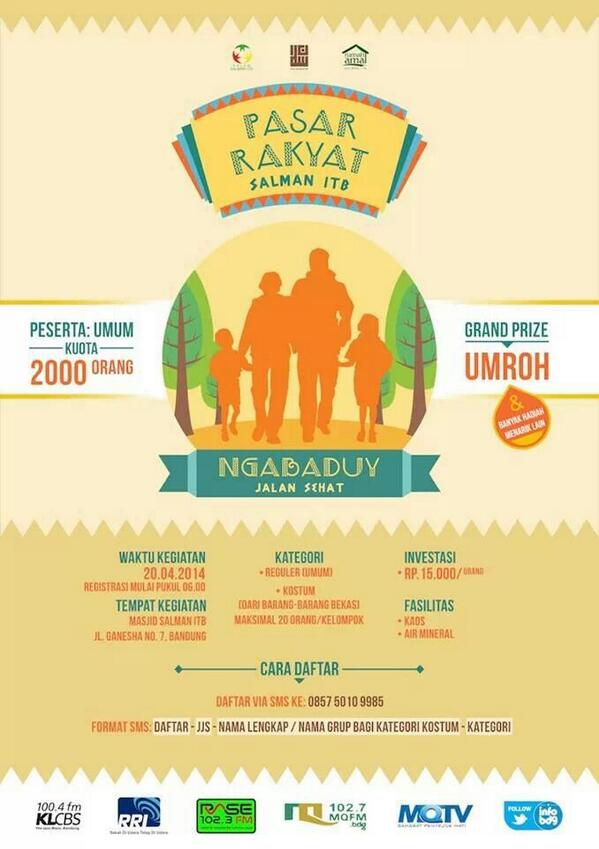 Kampus mania bandung, yuk ikut jalan Sehat "Ngabaduy" nya  #PasarRakyatSalman | Reg : 085750109985  - <a href="/PRSITB/">Pasar Rakyat Salman</a>