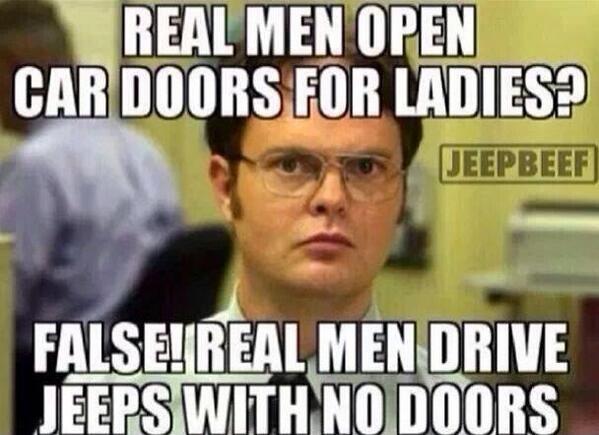 Real men hold car doors for ladies?