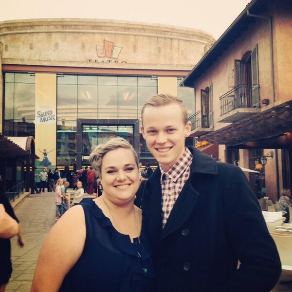 ChristoffDurr's tweet photo. Went to see #thesoundofmusic with tha birfffdag gurl!! #thehillsarealive #montecasino #celebrations http://t.co/CytlQcd37k