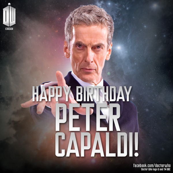 classicdw's tweet photo. Just one question... do you happen to know who's birthday it is today? Have a great day Peter! #doctorwho http://t.co/K6qaKsEn88