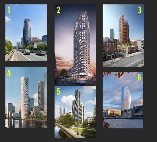 “@TimeOutLondon: These forthcoming London skyscrapers need names. Suggestions? ” @BrianLimage for your iphonography..☺