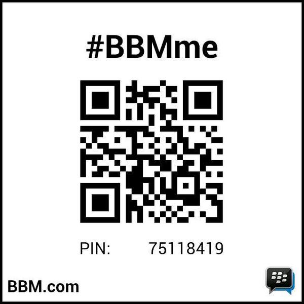 #BBMme PIN: 75118419
pin.bbm.com/75118419