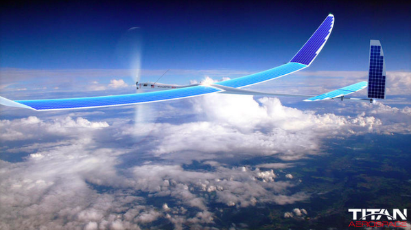 CNET's tweet photo. Google just bought the solar-powered drone company Titan Aerospace http://t.co/qR7MhDRHdP http://t.co/LuDFMcp9Ce
