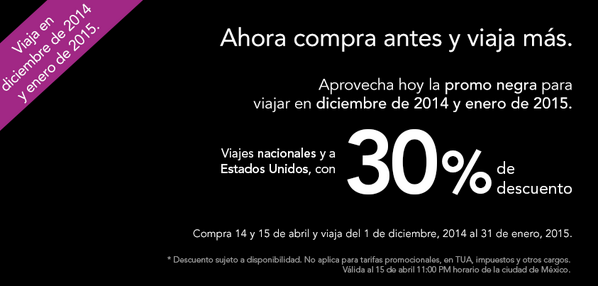 viajaVolaris's tweet photo. Corre a http://t.co/lkeZ2ONVkP  y asegura tus vacaciones decembrinas con la #PromoNegra que tenemos en este momento http://t.co/JmqRoYH7hH