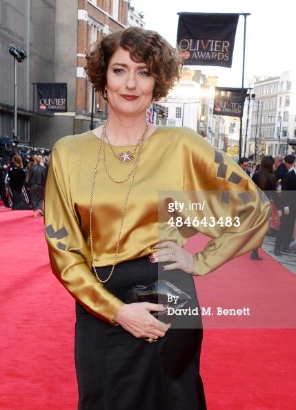 PoppyChancellor's tweet photo. Anna Chancellor wears @AtelierMayer @AnninaVogel @LuluGuinness on the Red Carpet at the @OlivierAwards http://t.co/QEY1h0PSfP