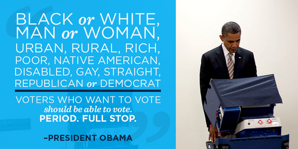 RT <a href="/TheDemocrats/">Democrats</a>: Join the President and stand up for voting rights —> bit.ly/1iMkcvz