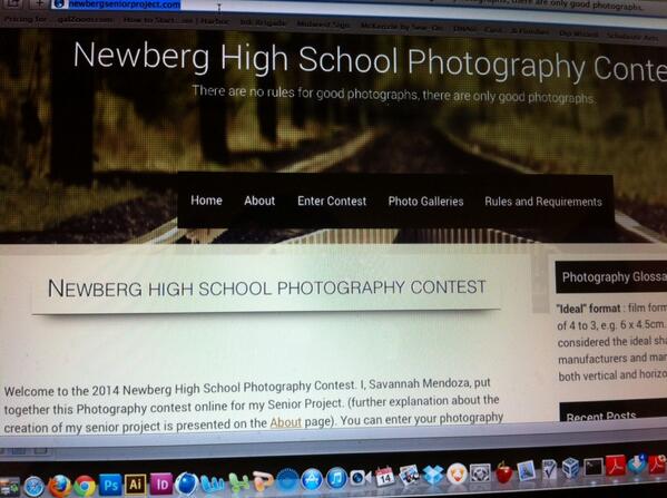 NHS_DigitalArts's tweet photo. Submit your photos to this contest! http://t.co/j9vOUGHyEb . It is Savannah Mendoza's Sr. project so help her out. http://t.co/uYMjvXr1bE