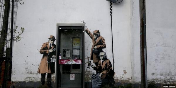 BBCNews's tweet photo. "Is this the latest Banksy?" http://t.co/dtkDHvARF0 http://t.co/Izyjlky6Kf