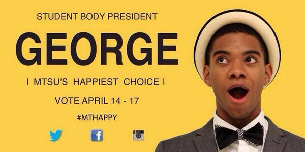 J_Rivera_7's tweet image. Voting starts today ladies and gentlemen!! Vote @13daysofhappy for SGA President! #MTSU #MTHappy